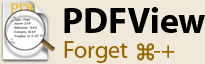 PDFView의 로고 - PDFView, Forget Command-+